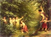 Fritz Zuber-Buhler The Cherry Thieves oil painting